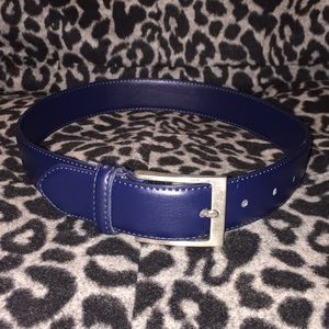 NWOT Eldorado Sz Yth 24 waist Navy leather belt